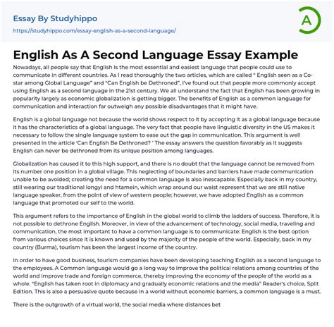 importance of learning a foreign language essay